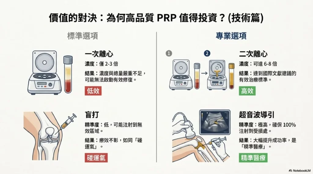 PRP 治療:流程、恢復、照護 6 為何高品質的PRP值得投資(技術篇)