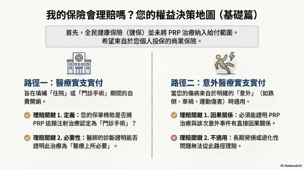 PRP 治療:流程、恢復、照護 4 PRP治療可以申請保險理賠嗎?基礎篇