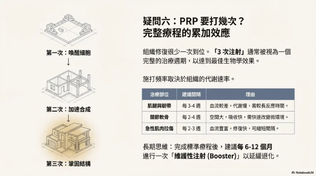 PRP 到底要打幾次?間隔多久最好?是否需要終身施打?