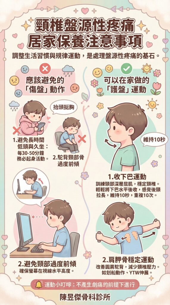 頸椎盤源性疼痛是什麼?醫師:久坐、低頭族最容易忽略的深層頸痛! 2 頸椎盤源性疼痛復健